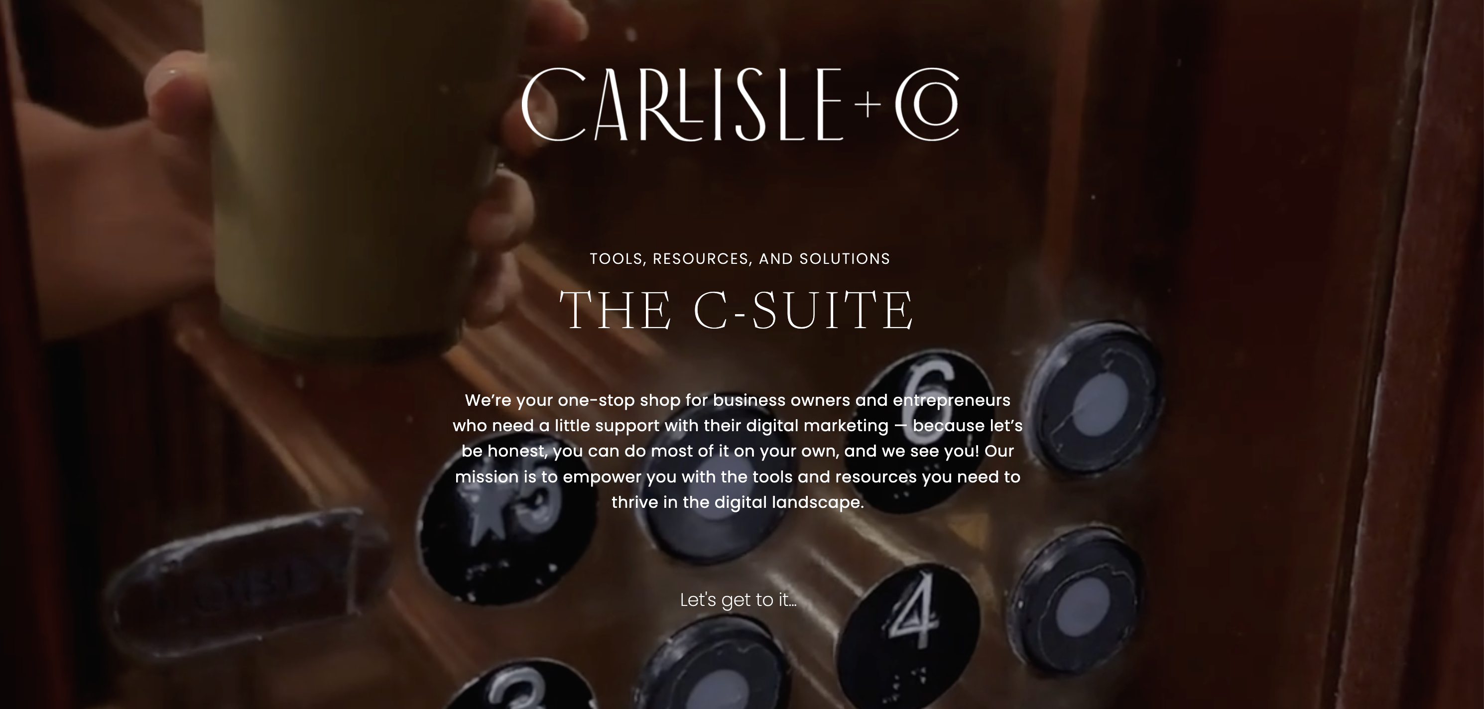 The C-Suite opening text | carlisledigitalmarketing.com
